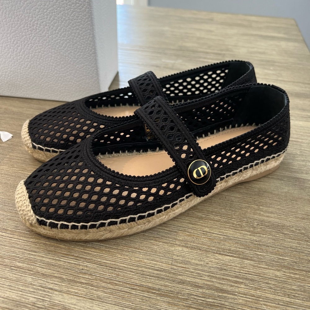 NEVER WORN Dior Caro Espadrilles. Size 37.5. Have original box and dust bags.